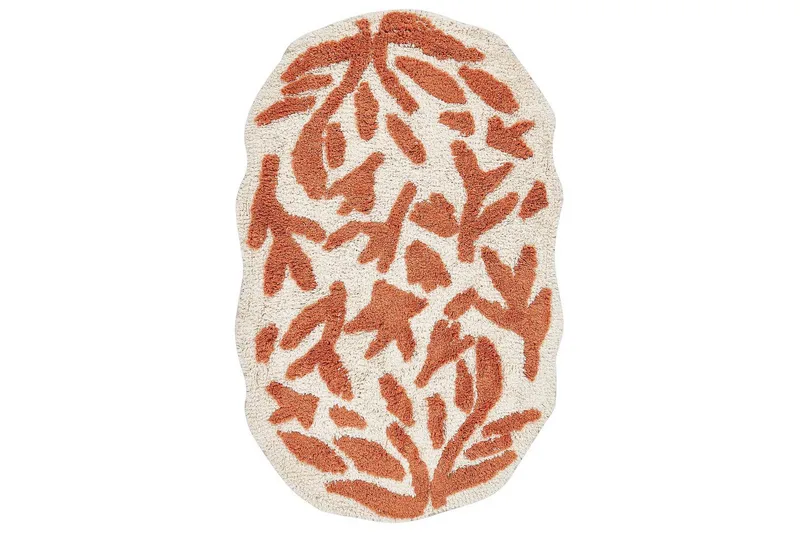 Baderomsmatte Derik, Beige, Oransje