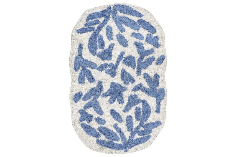 Baderomsmatte Derik, Blå, Hvit