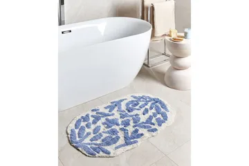 Baderomsmatte Derik - Blå, Hvit - Tekstiler & tepper - Teppe & matte - Baderomsmatte