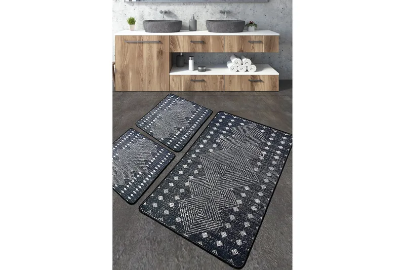 Jamil Baderomsmatte 60x100 cm Rektangulær, Flerfarget