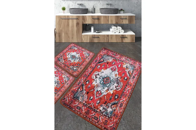 Karosta Baderomsmatte 60x100 cm Rektangulær, Blå