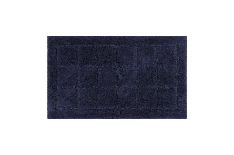 Baderomsmatte Kvadrat, 50x80 cm, Marineblå