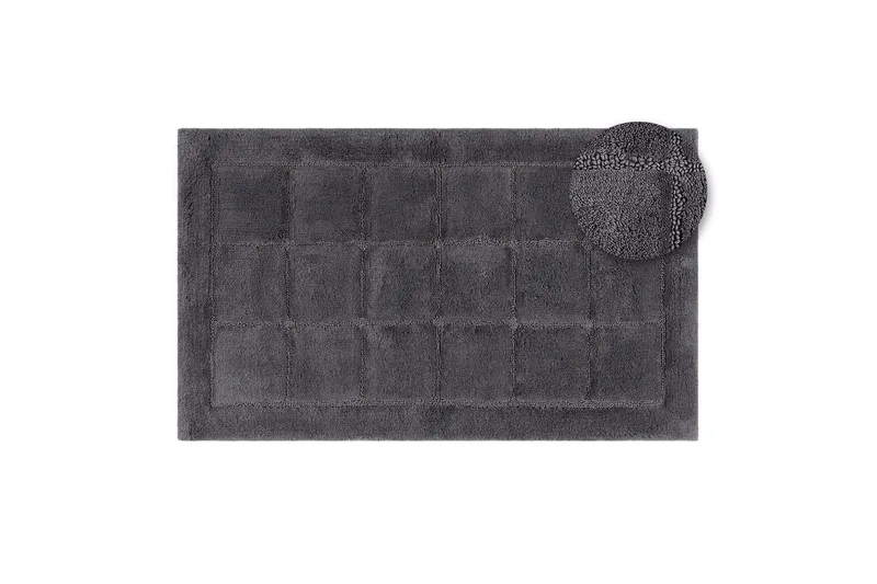 Baderomsmatte Kvadrat - 70x120 cm, Grå - Tekstiler & tepper - Teppe & matte - Baderomsmatte