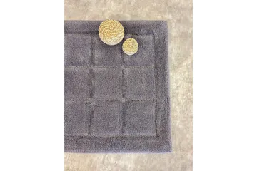 Baderomsmatte Kvadrat - 70x120 cm, Grå - Tekstiler & tepper - Teppe & matte - Baderomsmatte