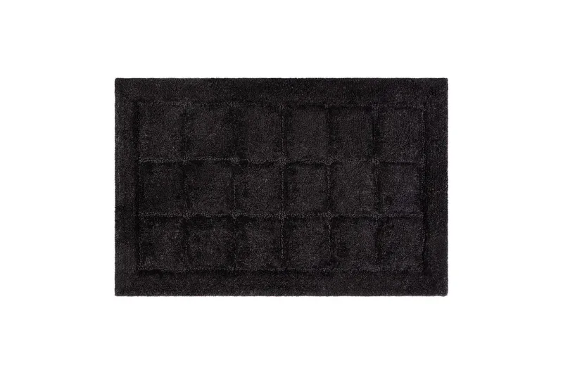Baderomsmatte Kvadrat, 70x120 cm, Svart