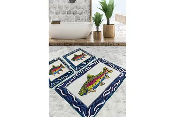 Navi Baderomsmatte 60x100 cm Rektangulær - Flerfarget - Tekstiler & tepper - Teppe & matte - Baderomsmatte