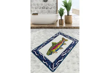 Navi Baderomsmatte 70x120 cm Rektangulær - Flerfarget - Tekstiler & tepper - Teppe & matte - Baderomsmatte