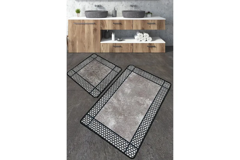 Navjat Baderomsmatte 60x100 cm Rektangulær, Flerfarget