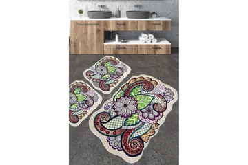 Nibo Baderomsmatte 60x100 cm Rektangulær - Flerfarget - Tekstiler & tepper - Teppe & matte - Baderomsmatte