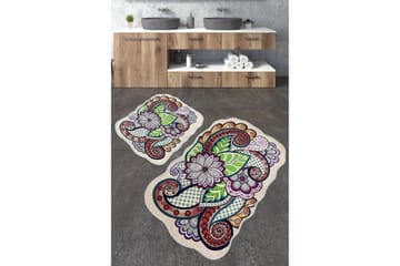 Nibo Baderomsmatte 60x100 cm Rektangulær - Flerfarget - Tekstiler & tepper - Teppe & matte - Baderomsmatte