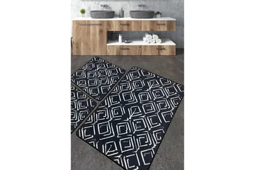 Nicharon Baderomsmatte 60x100 cm Rektangulær - Flerfarget - Tekstiler & tepper - Teppe & matte - Baderomsmatte