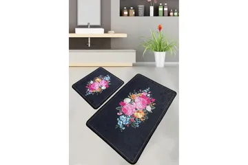 Nichatar Baderomsmatte 60x100 cm Rektangulær - Flerfarget - Tekstiler & tepper - Teppe & matte - Baderomsmatte