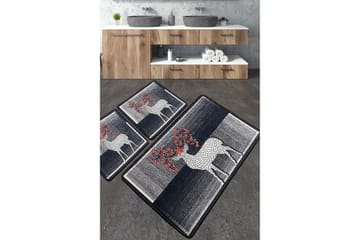 Nicholson Baderomsmatte 60x100 cm Rektangulær - Flerfarget - Tekstiler & tepper - Teppe & matte - Baderomsmatte