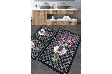 Nidhi Baderomsmatte 60x100 cm Rektangulær - Flerfarget - Tekstiler & tepper - Teppe & matte - Baderomsmatte