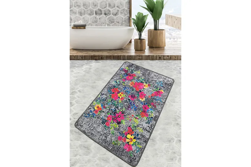 Nika Baderomsmatte 70x120 cm Rektangulær, Flerfarget