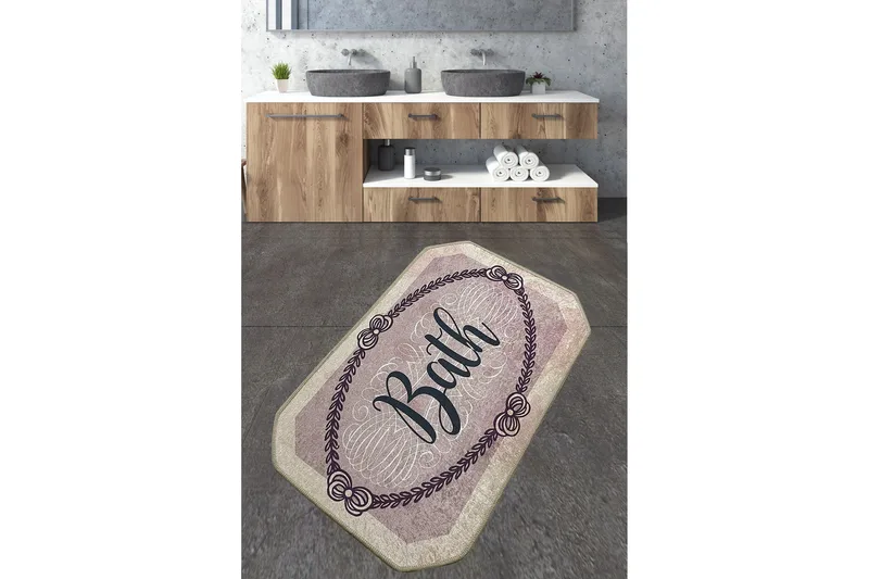 Nikawiy Baderomsmatte 70x120 cm Rektangulær, Flerfarget