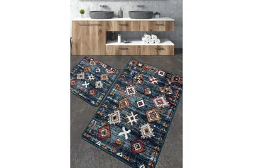 Nikkhar Baderomsmatte 60x100 cm Rektangulær - Flerfarget - Tekstiler & tepper - Teppe & matte - Baderomsmatte