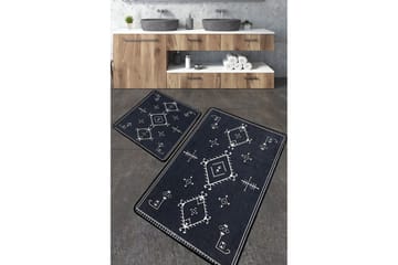 Nikky Baderomsmatte 60x100 cm Rektangulær - Mørkegrå - Tekstiler & tepper - Teppe & matte - Baderomsmatte