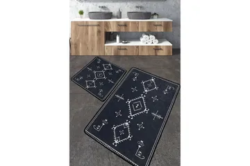 Nikky Baderomsmatte 60x100 cm Rektangulær - Mørkegrå - Tekstiler & tepper - Teppe & matte - Baderomsmatte