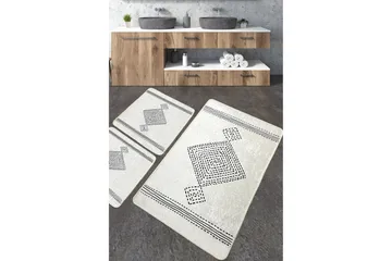 Niksiya Baderomsmatte 60x100 cm Rektangulær - Flerfarget - Tekstiler & tepper - Teppe & matte - Baderomsmatte