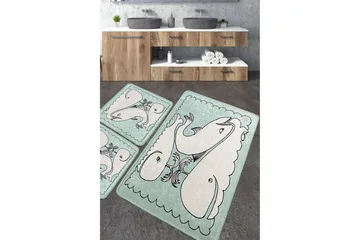 Niku Baderomsmatte 60x100 cm Rektangulær - Flerfarget - Tekstiler & tepper - Teppe & matte - Baderomsmatte