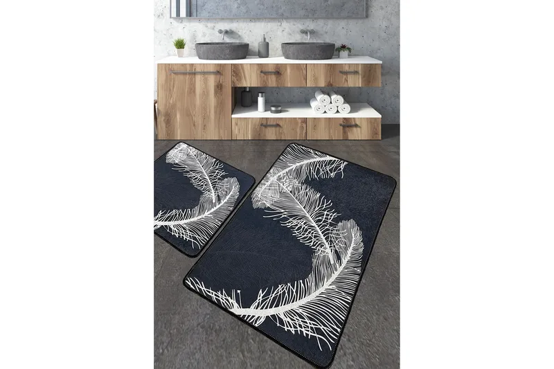 Nilesh Baderomsmatte 60x100 cm Rektangulær, Flerfarget