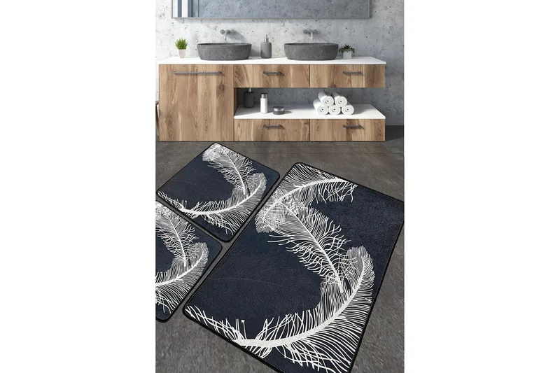 Nilesh Baderomsmatte 60x100 cm Rektangulær, Flerfarget