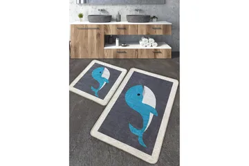 Nusrant Baderomsmatte 60x100 cm Rektangulær - Flerfarget - Tekstiler & tepper - Teppe & matte - Baderomsmatte