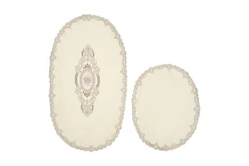 Pakhali Baderomsmatte 65x115 cm Rektangulær - Krem - Tekstiler & tepper - Teppe & matte - Baderomsmatte