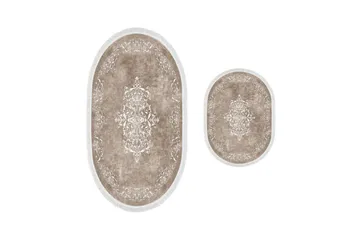 Panchoo Baderomsmatte 60x150 cm Rektangulær - Beige - Tekstiler & tepper - Teppe & matte - Baderomsmatte