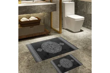 Panchu Baderomsmatte 60x150 cm Rektangulær - Svart - Tekstiler & tepper - Teppe & matte - Baderomsmatte