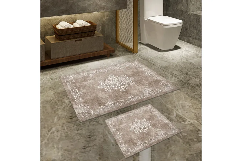 Panchuram Baderomsmatte 60x150 cm Rektangulær, Beige