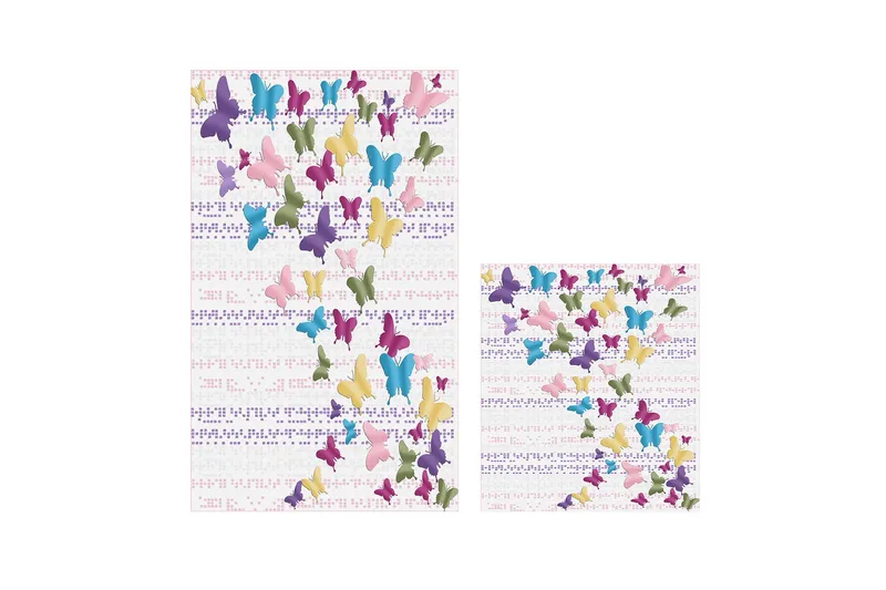 Pancu Baderomsmatte 60x150 cm Rektangulær - Flerfarget - Tekstiler & tepper - Teppe & matte - Baderomsmatte