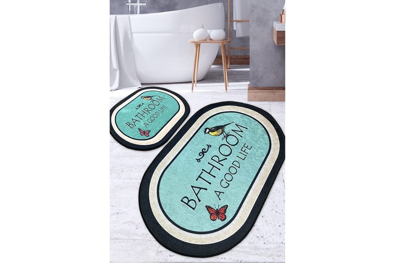 Pani Baderomsmatte 60x100 cm Rektangulær, Flerfarget