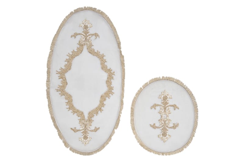 Paramik Baderomsmatte 65x115 cm Rektangulær - Krem - Tekstiler & tepper - Teppe & matte - Baderomsmatte