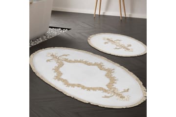 Paramik Baderomsmatte 65x115 cm Rektangulær - Krem - Tekstiler & tepper - Teppe & matte - Baderomsmatte