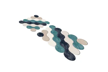 Paramshela Baderomsmatte 60x100 cm Rektangulær - Blå - Tekstiler & tepper - Teppe & matte - Baderomsmatte