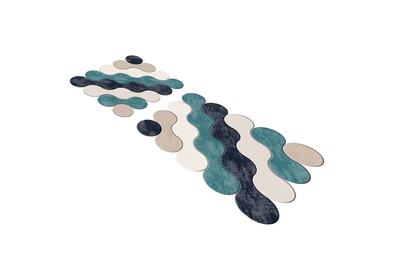 Paramshela Baderomsmatte 60x100 cm Rektangulær - Blå - Tekstiler & tepper - Teppe & matte - Baderomsmatte