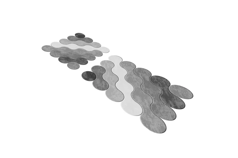 Paramveer Baderomsmatte 60x100 cm Rektangulær - Grå - Tekstiler & tepper - Teppe & matte - Baderomsmatte