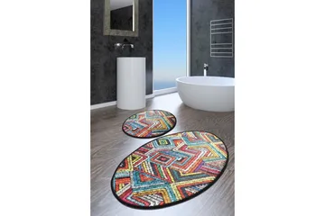 Pardep Baderomsmatte 60x100 cm Rektangulær - Flerfarget - Tekstiler & tepper - Teppe & matte - Baderomsmatte