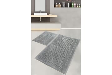Parerna Baderomsmatte 60x100 cm Rund - Grå - Tekstiler & tepper - Teppe & matte - Baderomsmatte