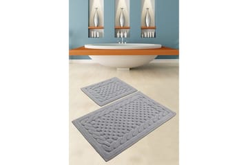 Parerna Baderomsmatte 60x100 cm Rund - Grå - Tekstiler & tepper - Teppe & matte - Baderomsmatte