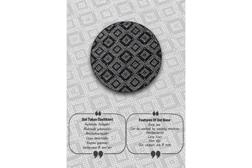 Pariti Baderomsmatte 80 cm Rund - Flerfarget - Tekstiler & tepper - Teppe & matte - Baderomsmatte