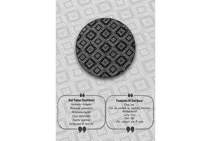 Pariti Baderomsmatte 80 cm Rund - Flerfarget - Tekstiler & tepper - Teppe & matte - Baderomsmatte