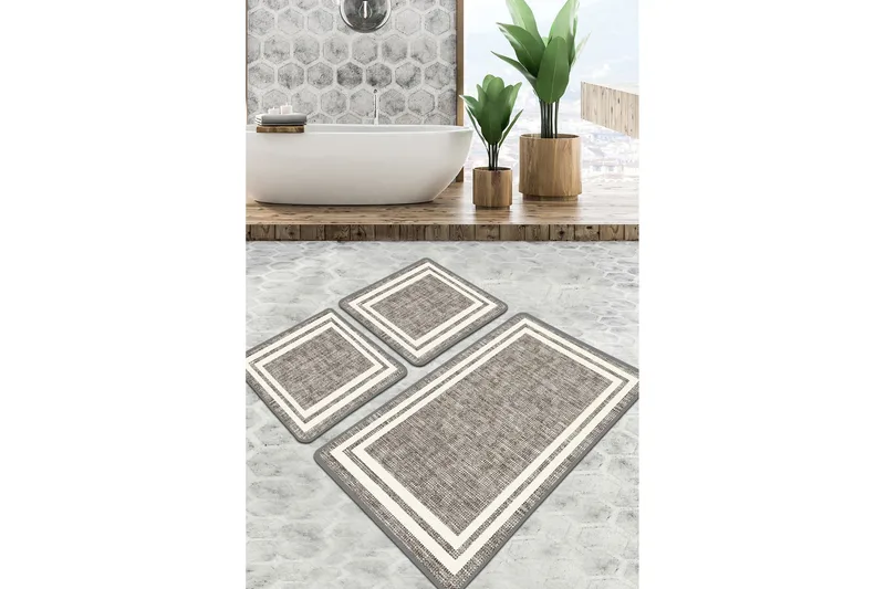 Parkash Baderomsmatte 60x100 cm Rektangulær, Flerfarget