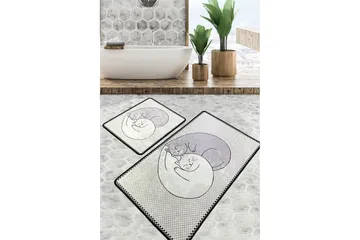 Parmeshwari Baderomsmatte 60x100 cm Rektangulær - Flerfarget - Tekstiler & tepper - Teppe & matte - Baderomsmatte