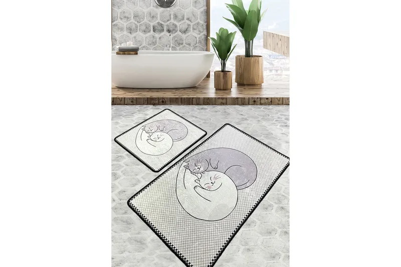 Parmeshwari Baderomsmatte 60x100 cm Rektangulær, Flerfarget