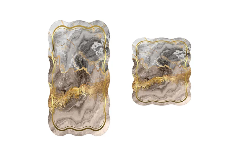 Parminder Baderomsmatte 60x100 cm Rektangulær - Krem - Tekstiler & tepper - Teppe & matte - Baderomsmatte