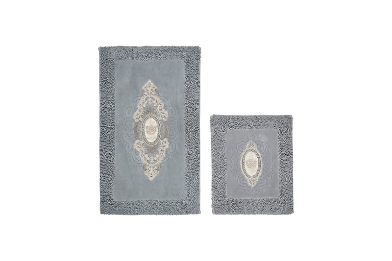 Parmita Baderomsmatte 60x100 cm Rektangulær - Grå - Tekstiler & tepper - Teppe & matte - Baderomsmatte