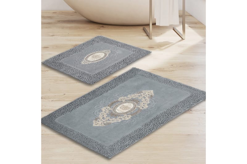 Parmita Baderomsmatte 60x100 cm Rektangulær, Grå